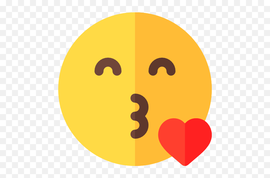 Beso - Iconos Gratis De Emoticonos Happy Emoji,Emoji Beso