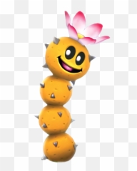 Big Pokey - Super Mario Wiki The Mario Encyclopedia Pokey Mario Emoji,Emoticon That Means Invisible