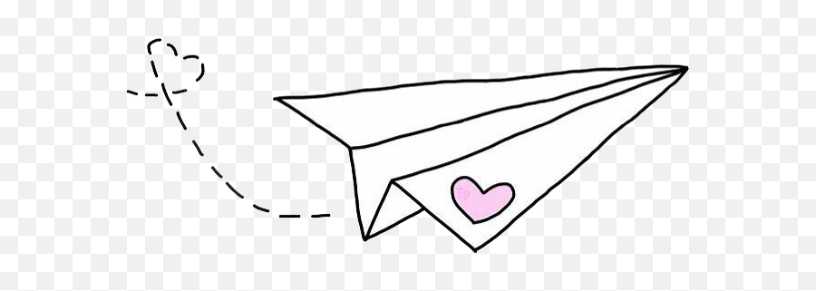 Heart We It Paper Airplane White - Paper Plane With Heart Clipart Emoji,What Is The Pic Of An Airplane And Pencil With Note Paper For Emoji