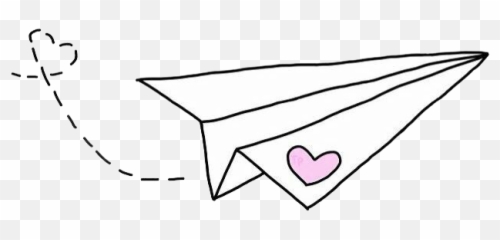 Heart We It Paper Airplane White - Paper Plane With Heart Clipart Emoji,What Is The Pic Of An Airplane And Pencil With Note Paper For Emoji