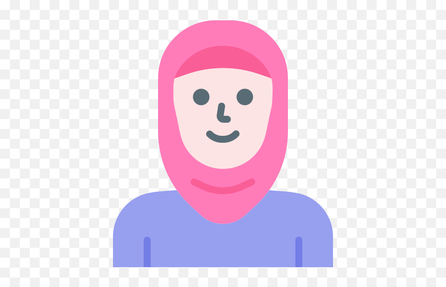Hijab - Happy Emoji,Arab Emoticon With Head Dress