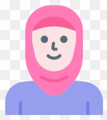 Hijab - Happy Emoji,Arab Emoticon With Head Dress