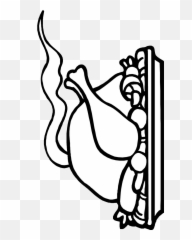 Download Turkey Dinner Coloring Page - Draw A Christmas Dinner Emoji,Black And White Cute Coloring Sheets Of Foods And Emojis