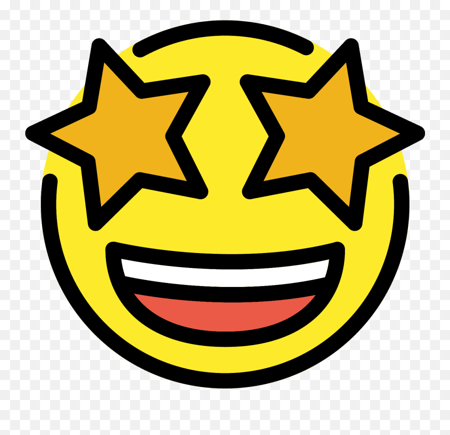 Star - Star Struck Emoji,Big Eyed Emoji