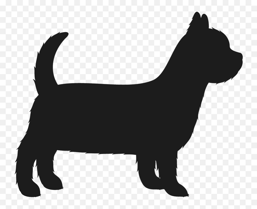 Yorkshire Terrier Stamp - Silhouette Yorkyshire Terrier Emoji,Terrier Dog Emoji Png