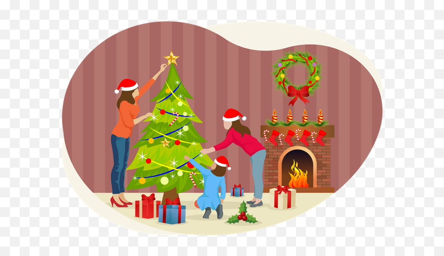 Christmas Tree Illustrations Images U0026 Vectors - Royalty Free Holiday Party Emoji,Happy Christmas Eve Emoji
