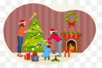 Christmas Tree Illustrations Images U0026 Vectors - Royalty Free Holiday Party Emoji,Happy Christmas Eve Emoji