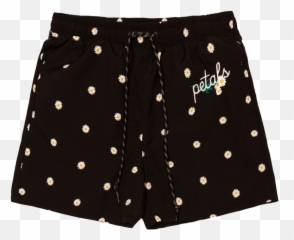 Petals And Peacocks - Boardshorts Emoji,Flowers By Zoe Emoji Shorts