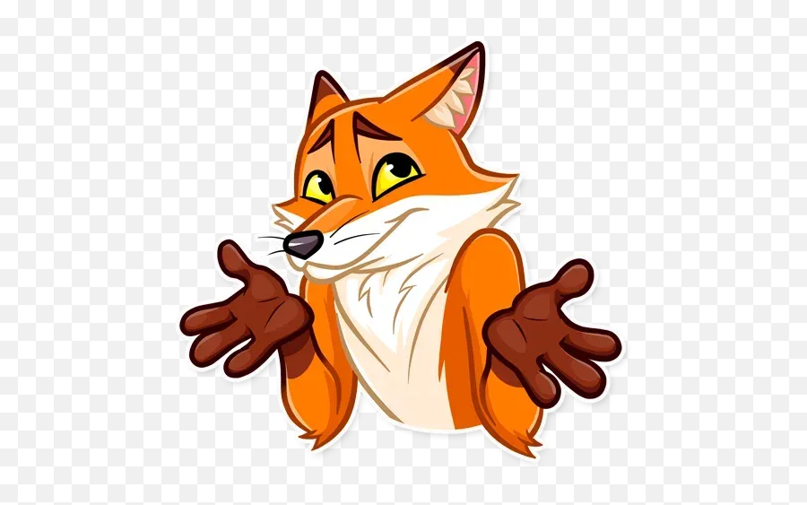 Fox Whatsapp Stickers - Stickers Cloud Sticker What Does The Fox Say Telegram Emoji,Red Fox Emoticon Tongue