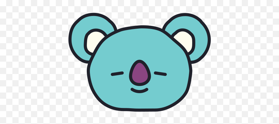 Koya Bt21 Icon In Doodle Style - Stiker Koya Bt21 Emoji,Bts Character Emojis And Who They Represent