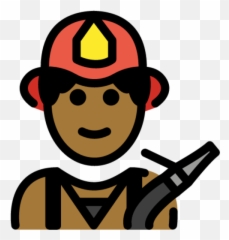 Firefighter Medium - Dark Skin Tone Emoji Download For,Darkskin Emoji Shrugging