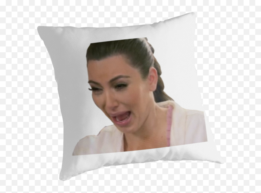 Download Hd Kim Kardashian Crying Throw Pillows By Emoji,Kim.kardashian Emojis