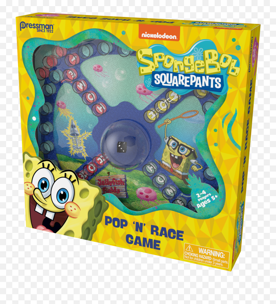 Pressman Spongebob Squarepants Pop U0027nu0027 Race Game - Race To The Finish With Classic Gameplay And Selfcontained Die Popper Emoji,Spongebob Emotions Png