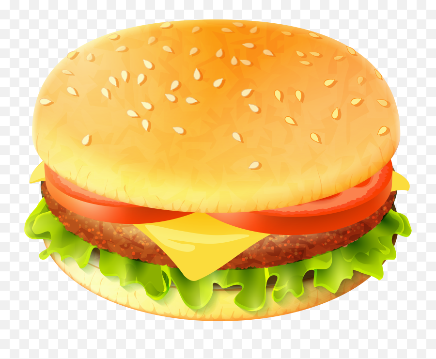 Burger Clipart Transparent Food - Burger Clipart Png Clipart Burger Png Emoji,Burger Star Emoji