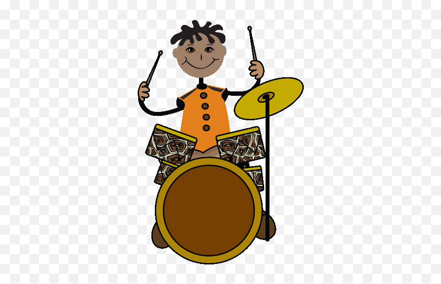 Drum Set Clipart - Playing Drums Clipart Gif Emoji,Drum Set Emoji