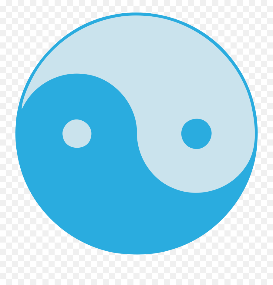 Blue Yin Yang - Yin Yang Png Emoji,Yin & Yang Emoji