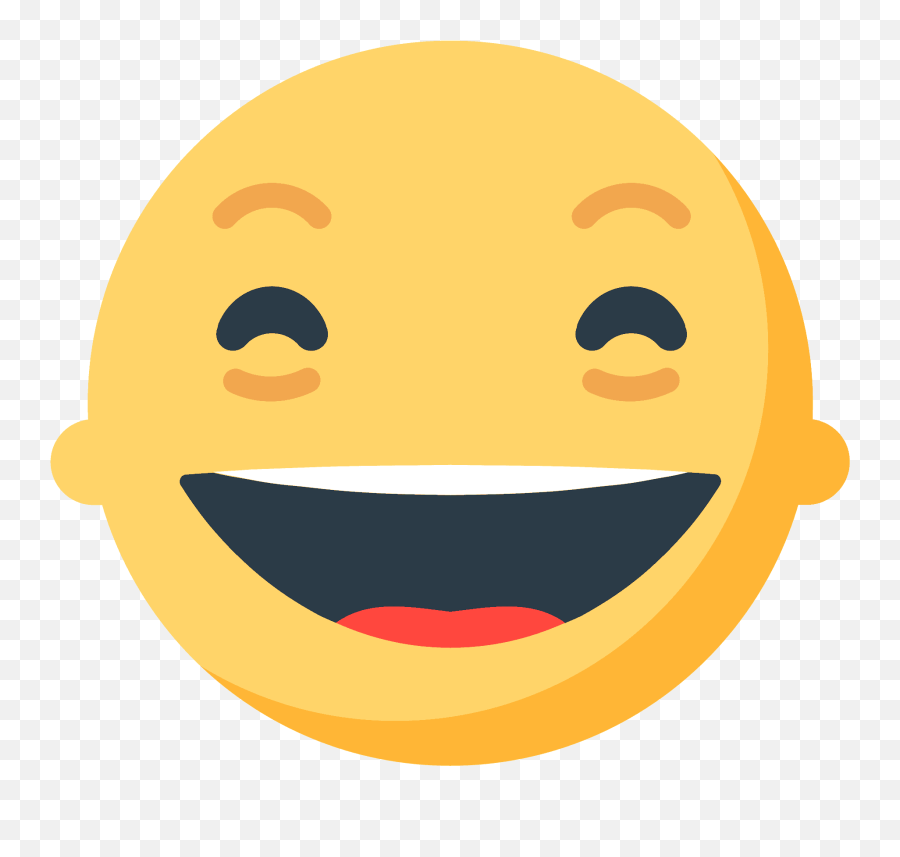 Open Mouth And Smiling Eyes - Smile Icon Color Png Emoji,Laughing Face Emoji