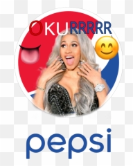 Pepsi Cardib Sticker Kulture Offset Emoji,Pepsi Emoticons