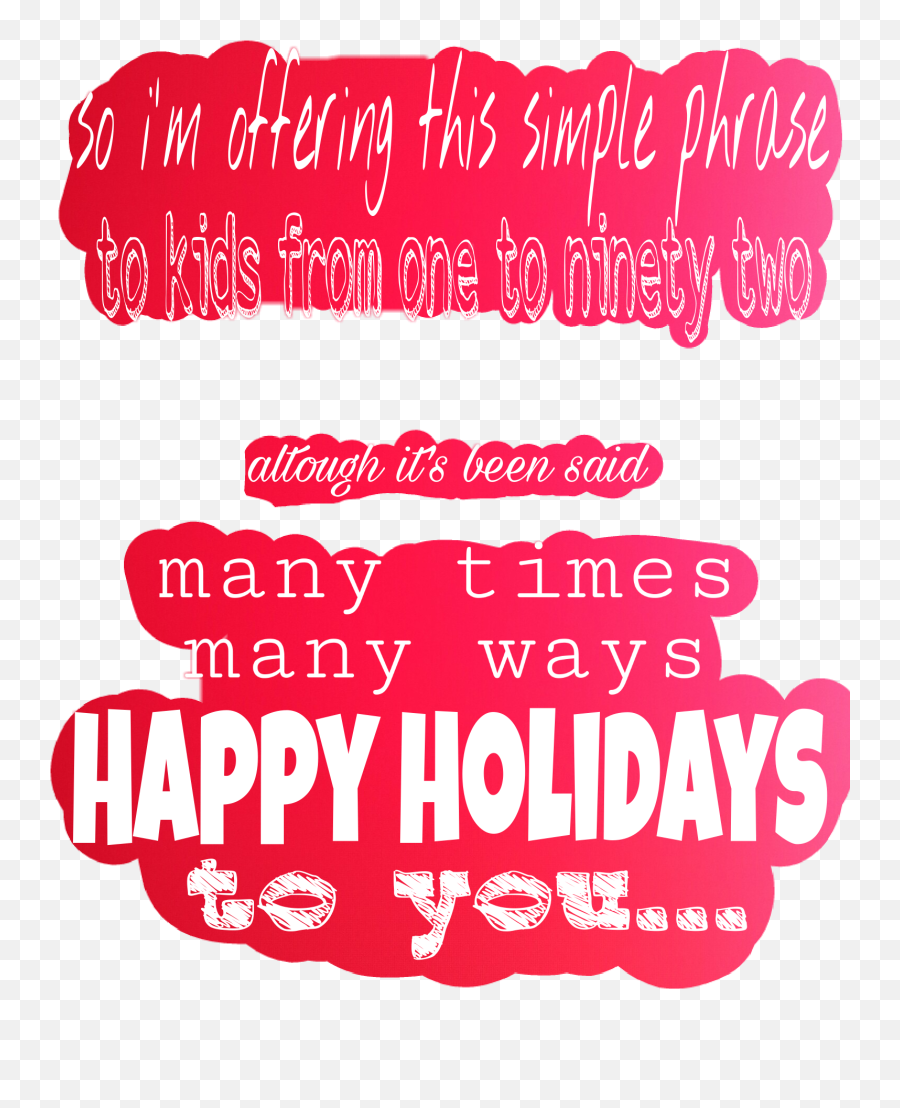 Happy Holidays Texts Sticker Challenge On Picsart - Language Emoji,Holiday Emoji Texts