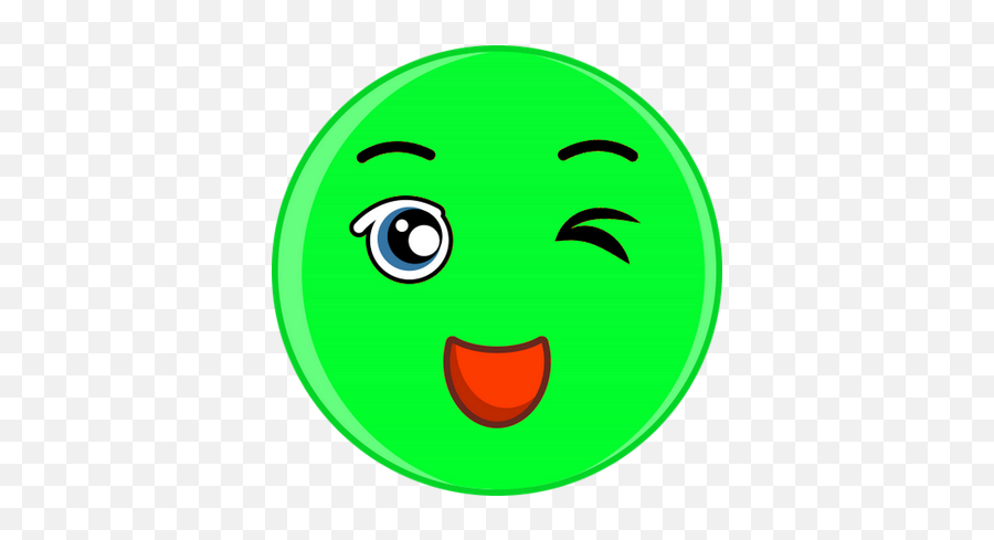 Jl Émoticône Clipart Cartoon - Smiley Vert Clin Du0027oeil Wide Grin Emoji,Bounce Song About Emojis