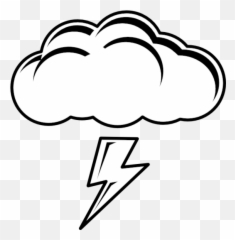 Thunderstorm Clipart Animated Thunderstorm Animated - Cloud Clipart Black And White Png Emoji,Skelton Emoji