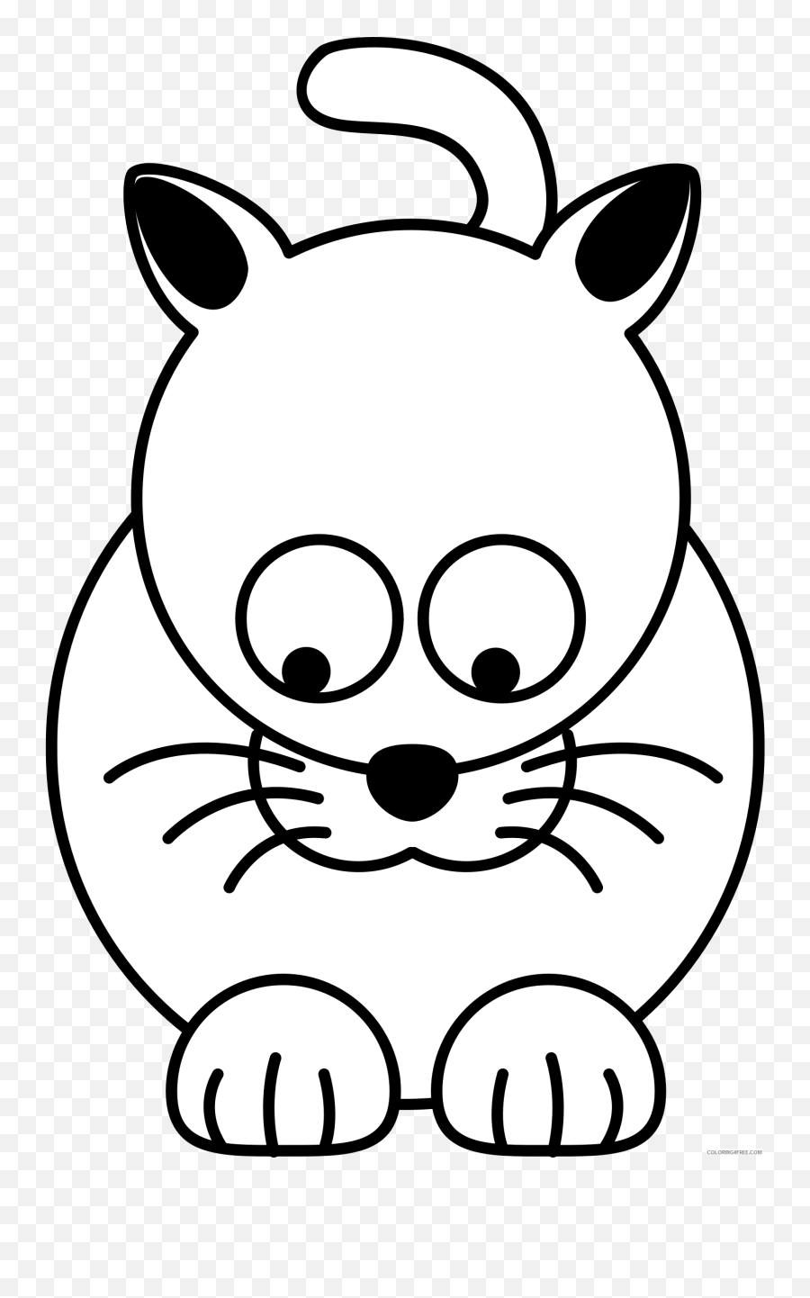 Kitty Cat Coloring Pages Kitty Cat 6 Bpng Printable - Kartun Black And White Emoji,Peter Pan Disney Emoji