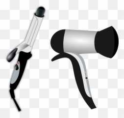 Curling Iron And Hair Dryer Clipart - Secador De Cabelo Png Desenho Emoji,Hairdryer Emoji