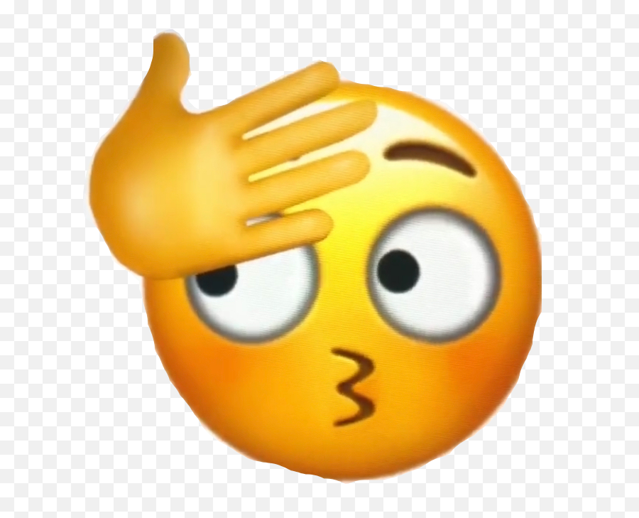 Trending Emoji Stickers - Embarrassed Emoji With Hand,Embarrassed Emoji