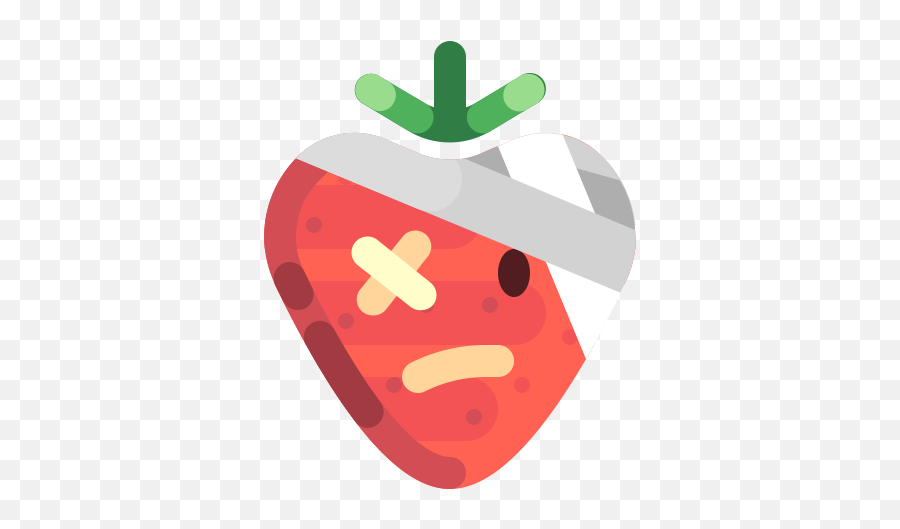 Emoji Head Bandage Medical Sick Strawberry Icon - Free Fresh,Stone Head Emoji