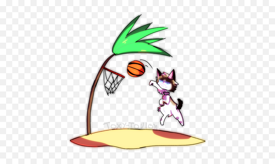 Grumpy Cat In A Desert Island Playing - For Basketball Emoji,Grumpy Cat Emoji Png