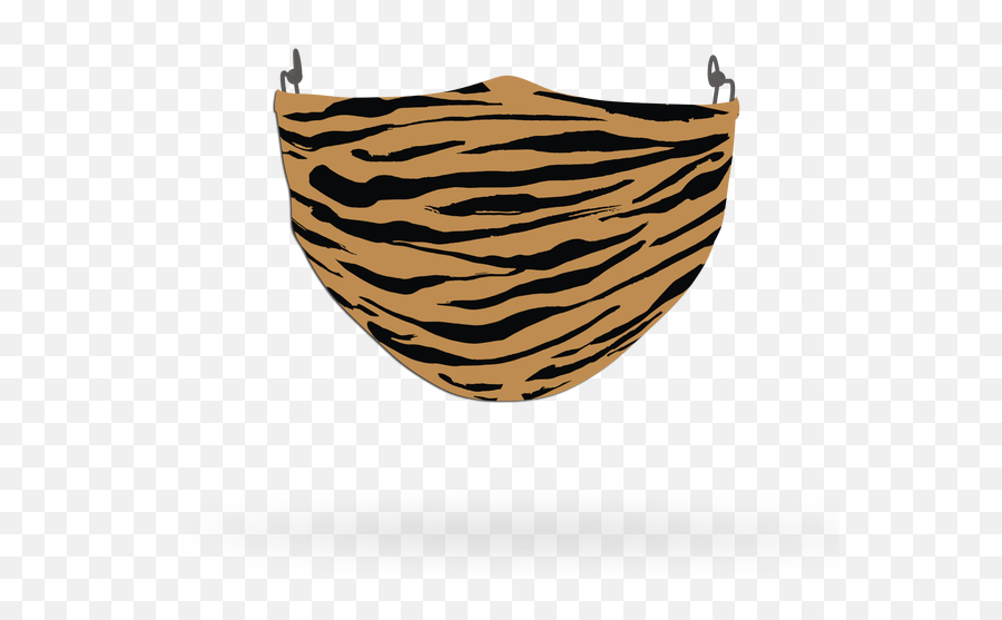 Tiger Animal Skin Print Face Covering 3 - Decorative Emoji,Brown Skin Dancer Emoji