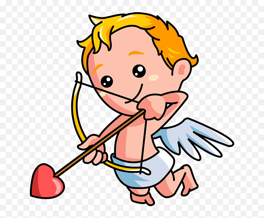 Valentine Cupid Clipart - Clip Art Library Cute Cupid Clipart Emoji,Drat Emoticon