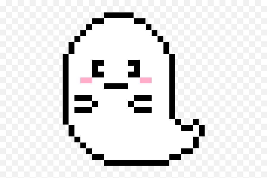 Casper Pixel Art Ghost Drawing - Cute Ghost Pixel Emoji,Casper Emojis