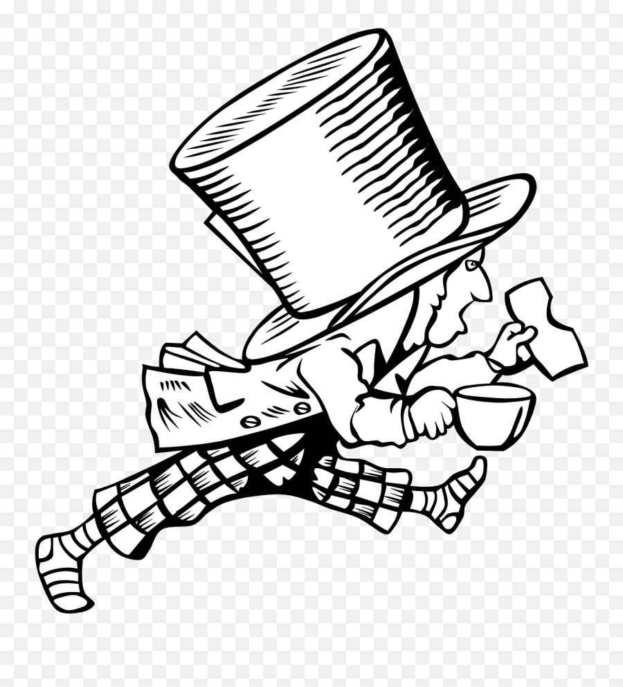 Mad Hatter Alice In Wonderland Tale - Free Drawings Of Mad Hatter Emoji,Alice In Wonderland Emojis