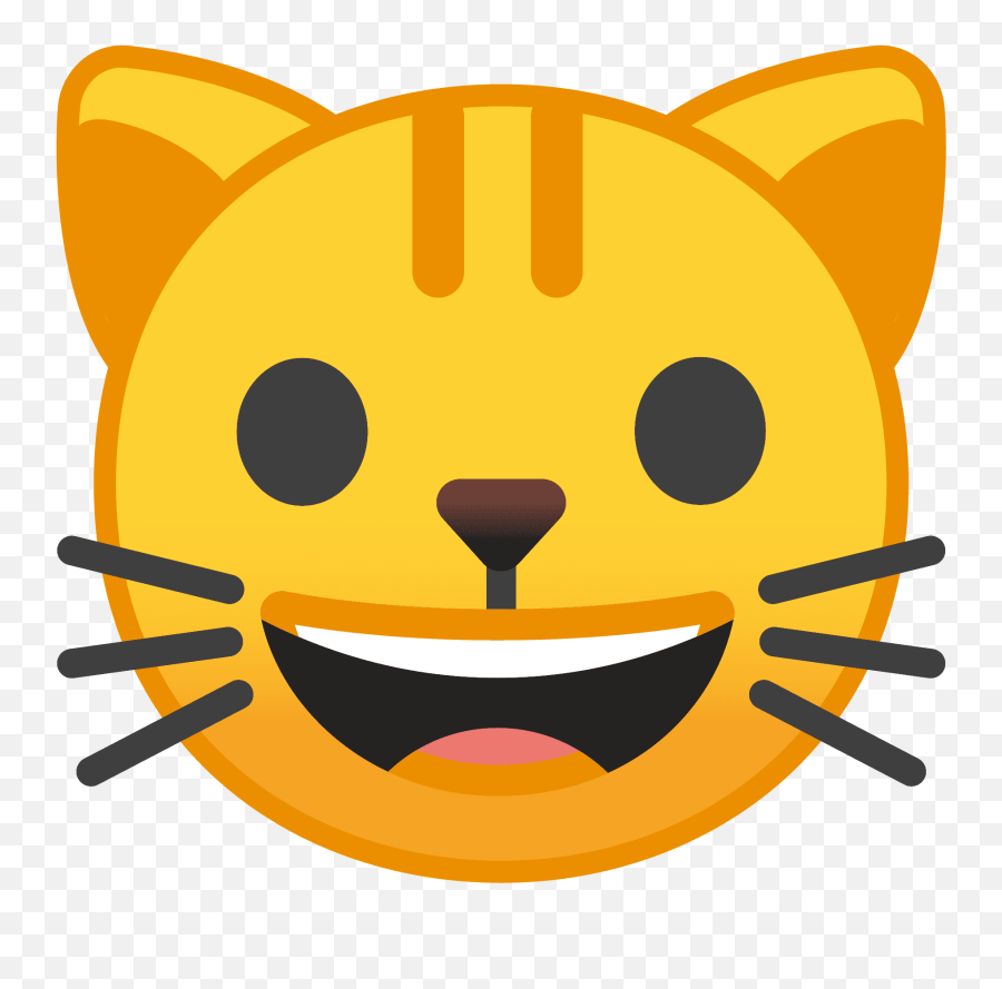 Grinning Cat Emoji - Cat Smiley Emoji,Android Kit Kat Emoji