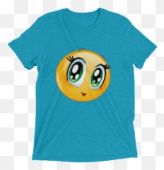 Funny Emoji Png - Cute Manga Girl Emoji T Shirt Almond Are Smiley T Shirt For Girls,Funny Emoji