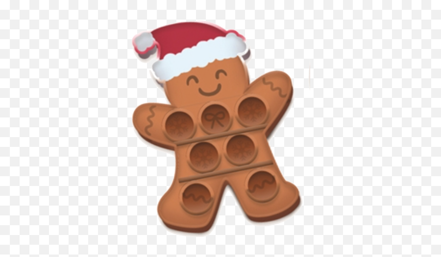 Omg Pop Fidgety - Holidaychristmas Mini Pop It Toys Assorted Colorsstyles Emoji,Ginger Man Emoji