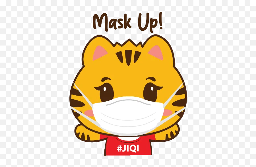 Jiqi Mask Up Sticker Pack - Stickers Cloud Emoji,Tinger Emoji