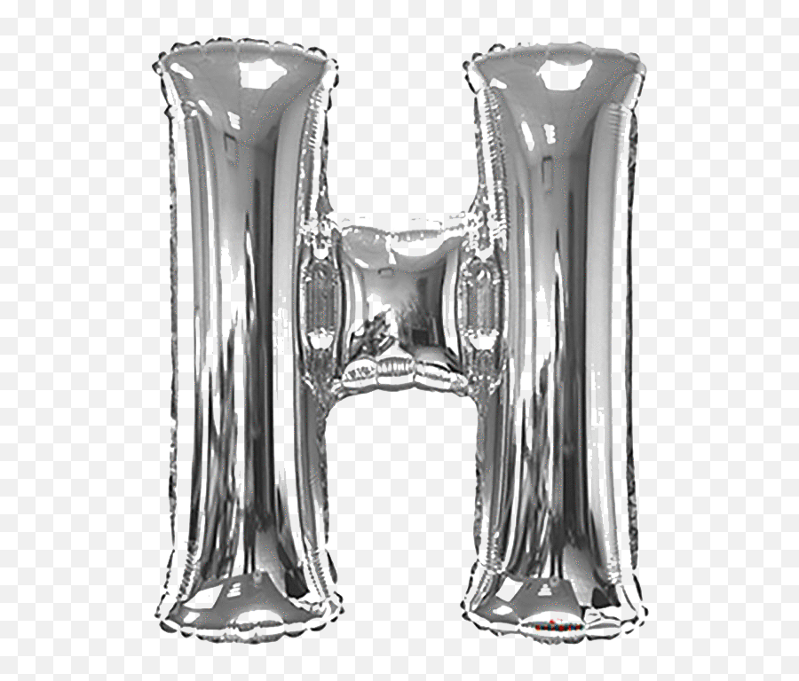 Silver Letter H 34u2033 Balloon Emoji,Emoji Letter H