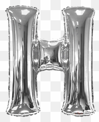 Silver Letter H 34u2033 Balloon Emoji,Emoji Letter H