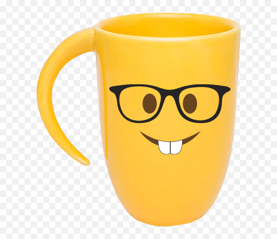 Simas Presentes Criativos - Caneca Fall Amarela Emoji Nerd Caneca Amarela Png,Nerd Emoji