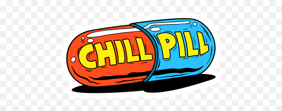 Hill Pill Sticker - Sticker Mania Chill Pill Sticker Png Emoji,Pill Emoji Transparent