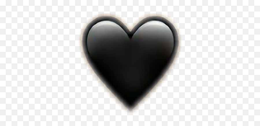 Emojis Iphone Blackheart Black Heart - Black Heart Emoji Transparent,Black Heart Emoji Iphone