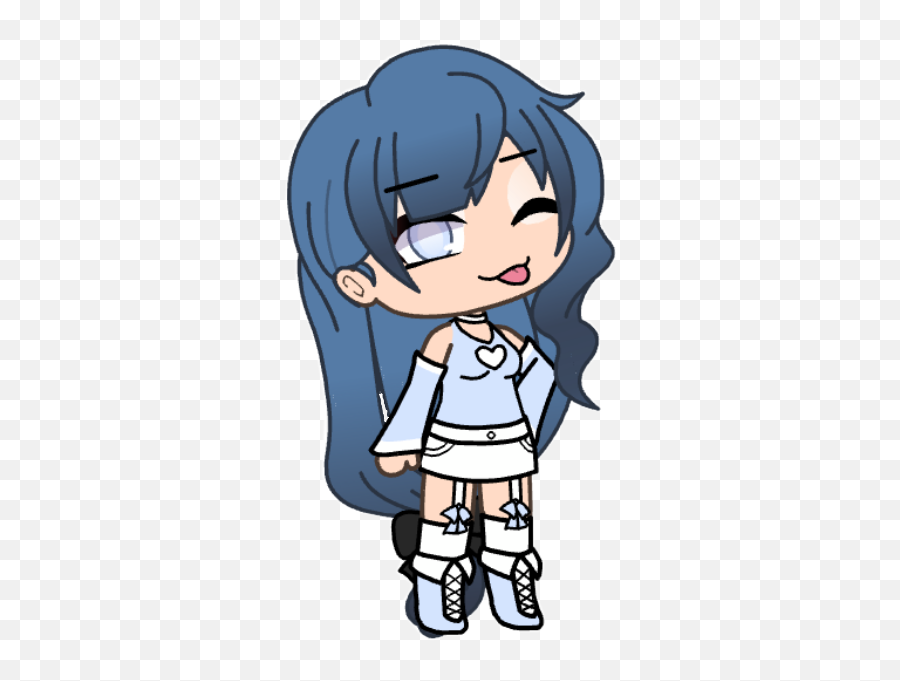 Cute Blue Sassy Gachalife Sticker - Gacha Life Girl Outfits Sassy Emoji,Sassy Lady Emoji