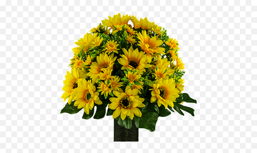Large Yellow And Orange Mums Cone - Floral Arrangements For Fresh Emoji,Deep Emotion Rose Bouquet Ftd