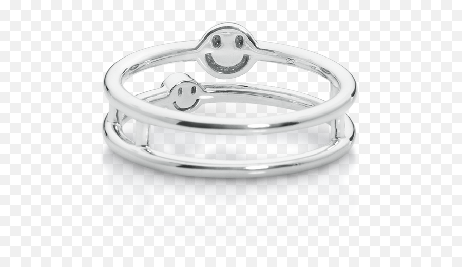 Smiley Double Ring - Solid Emoji,Facebook Ring Emoticon