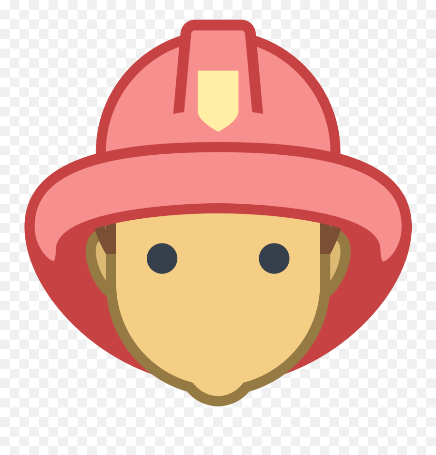 Fireman Badge Clipart - Firefighter Head Emoji,Fireman Emoticon