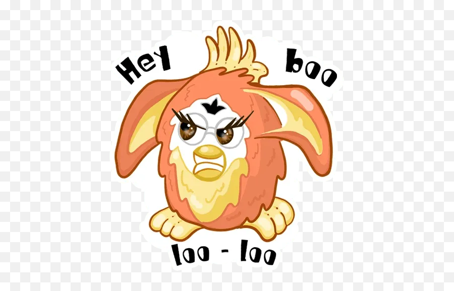 Fluffy Friend Furbyu201d Stickers Set For Telegram - Happy Emoji,Furby Emoji