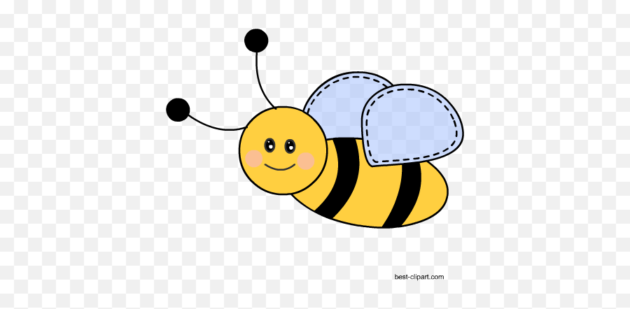 Cute Bee Png Clip Art Image - Honey Bee Full Size Png Cartoon Clip Art Honey Bee Emoji,Honey Bee Emoji