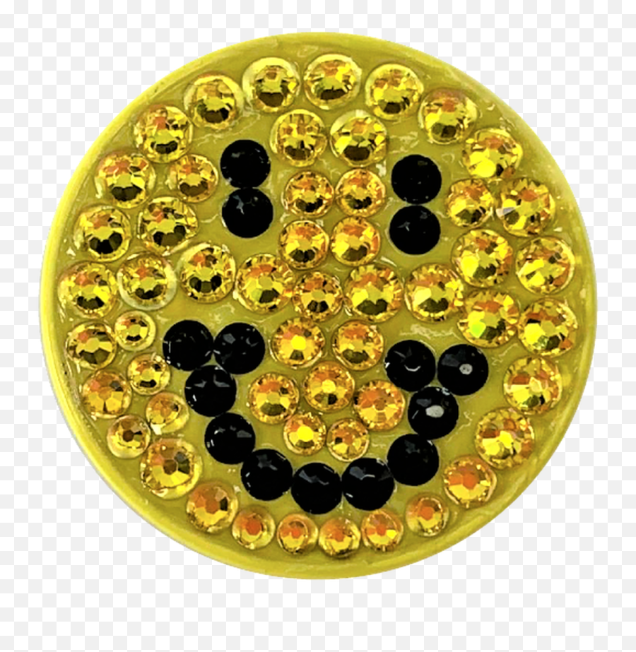 Bonjoc Happy Face Swarovski Crystal Ball Marker - Solid Emoji,Pickleball Emoji